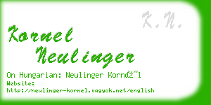kornel neulinger business card